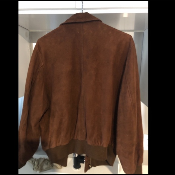 RARE Vintage Suede Cognac Leather Aviator Bomber - Picture 3 of 6
